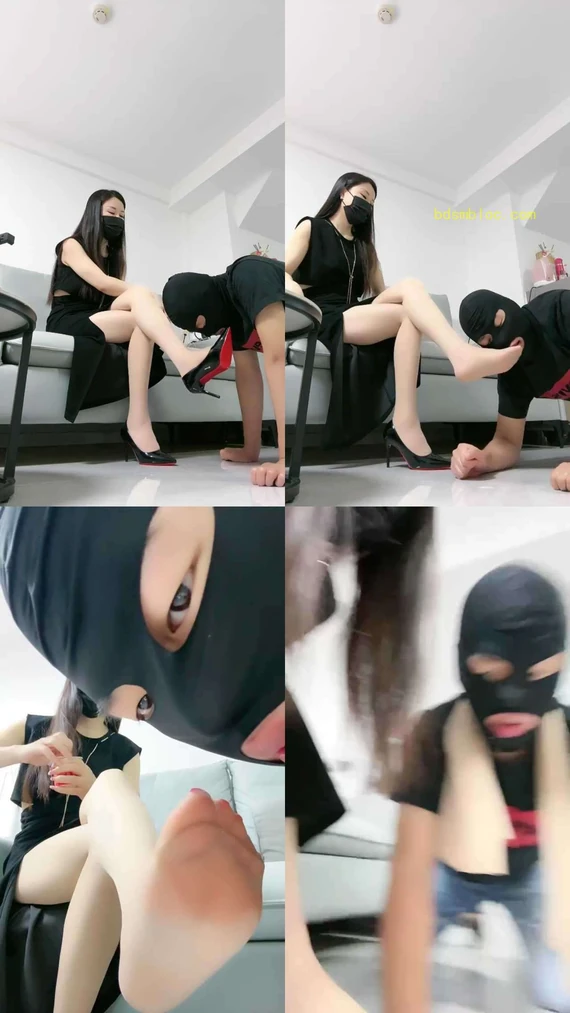 【丽娜】高跟原味肉丝脚狂舔
