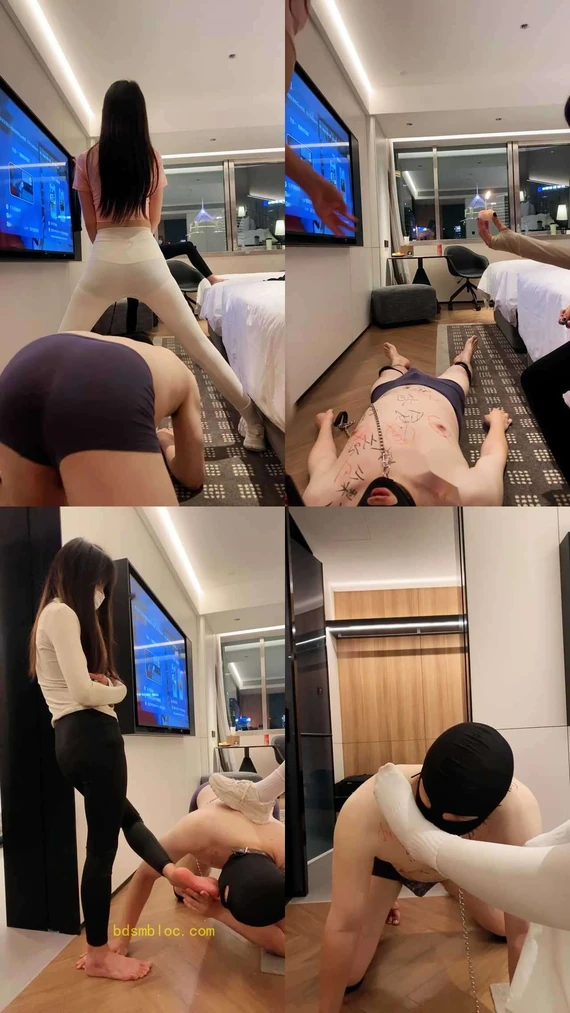 【上海简梨】上海双S瑜伽裤钻胯踢裆恋足耳