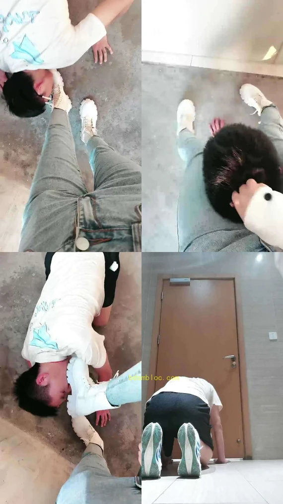 【紫烟】商场楼道脏鞋蹂躏前男友
