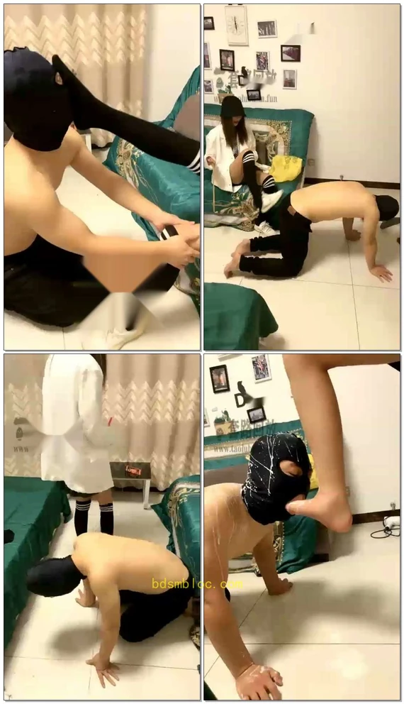【沐清忧S】长筒棉袜榨汁滴蜡打手板