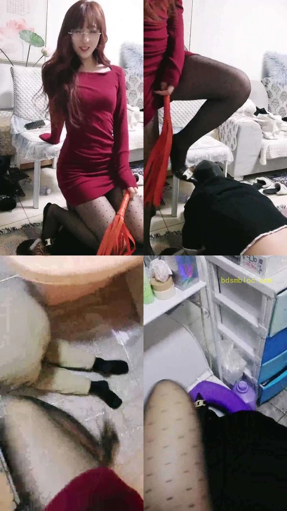 【宝儿】黑丝高跟踩头压马桶