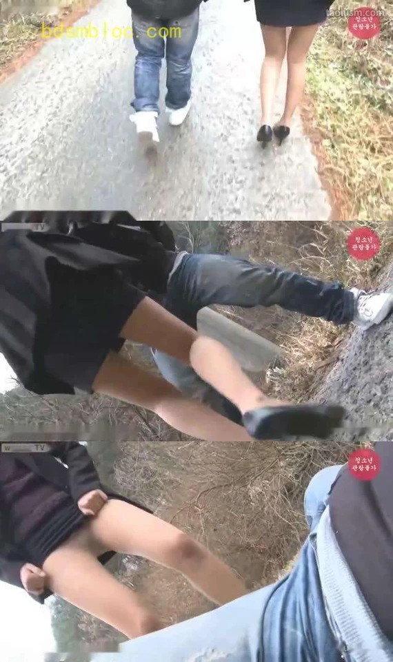 【韩国fetishwoman】散步时求女友虐踢自己，全程踢裆踩裆
