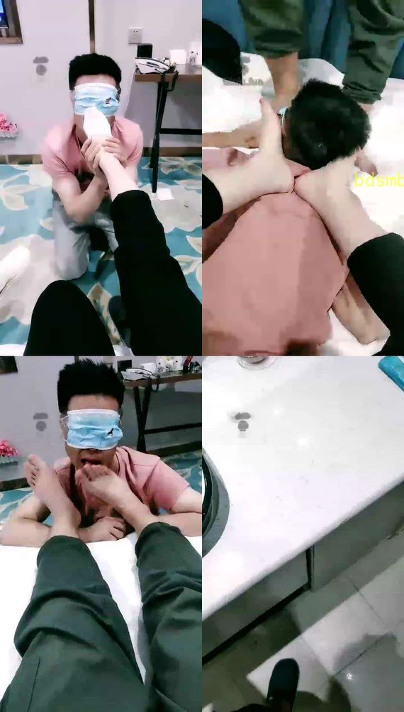【依依女王大人】继续调教，舔脚啃脚后跟洗脚