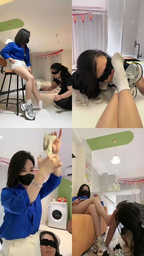 【辣吃多的辣姐s】母狗的脏棉袜盛宴