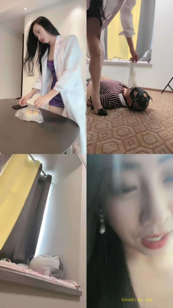 【爱丽丝】喂浓痰口水/高跟丝袜美腿虐/耳光/掐乳
