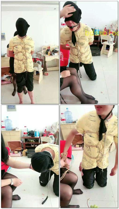 【黑大大BBW女王】贱狗，捆绑开始了
