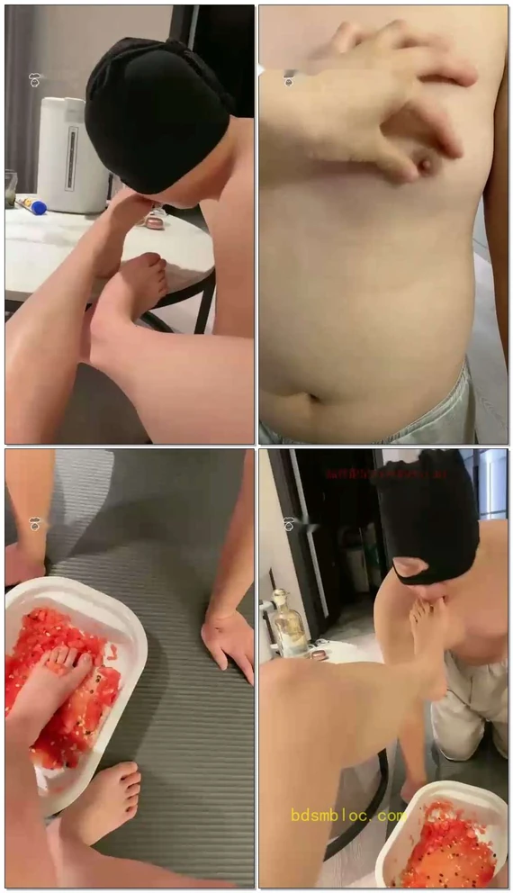 【蜜桃儿S】西瓜脚喂食