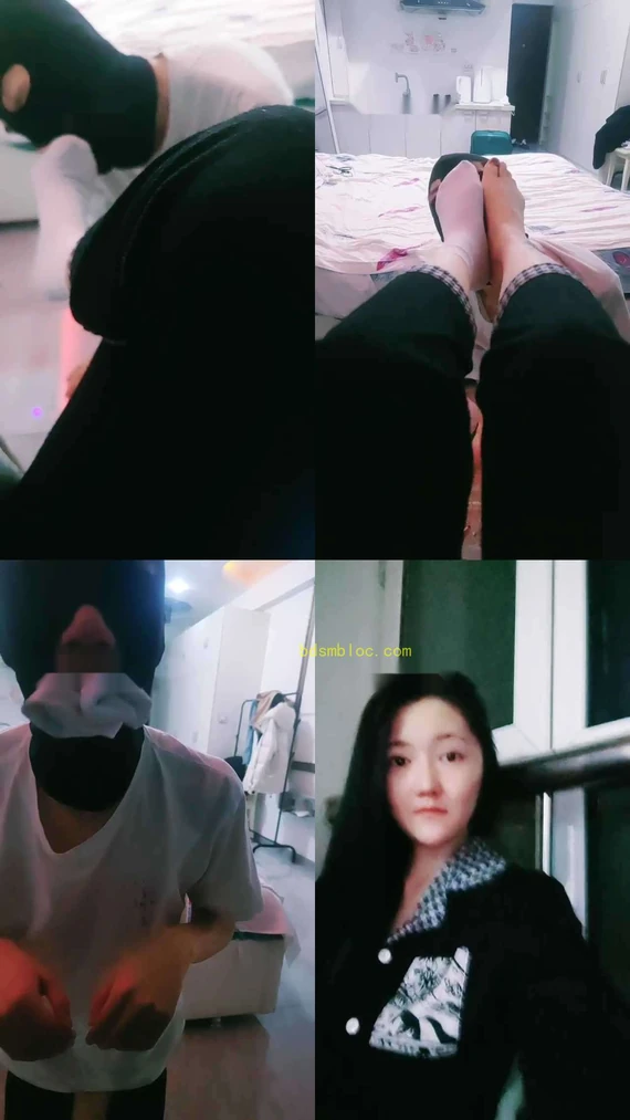【冷妃】跪舔原味白袜裸足/吃袜/人肉脚垫
