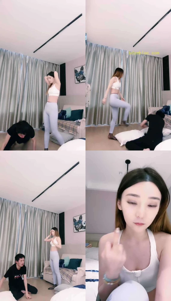【领主老大】健身女教练-重度暴力踢踹
