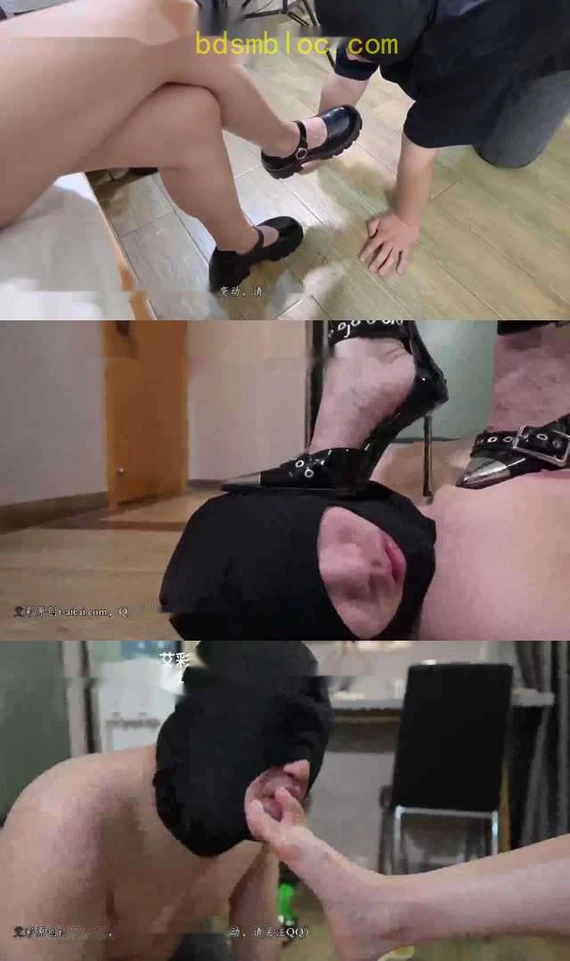 【未知女主】女神穿超细金属高跟鞋 全体重踩踏贱狗 脚喂食