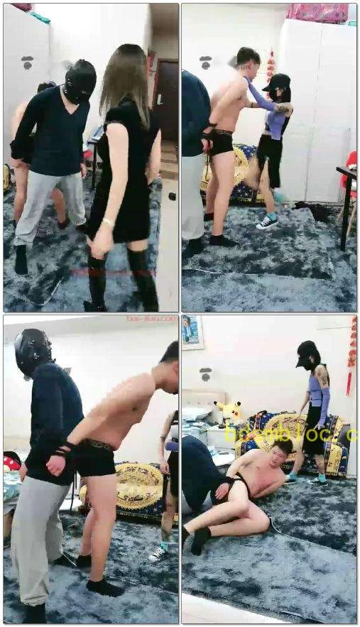 【V婷】双s踢裆双狗，皮靴VS帆布鞋