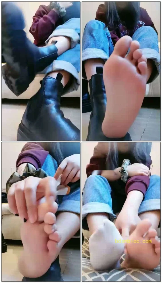 【软熊09s】第一视角红绿灯靴底白棉袜猛社