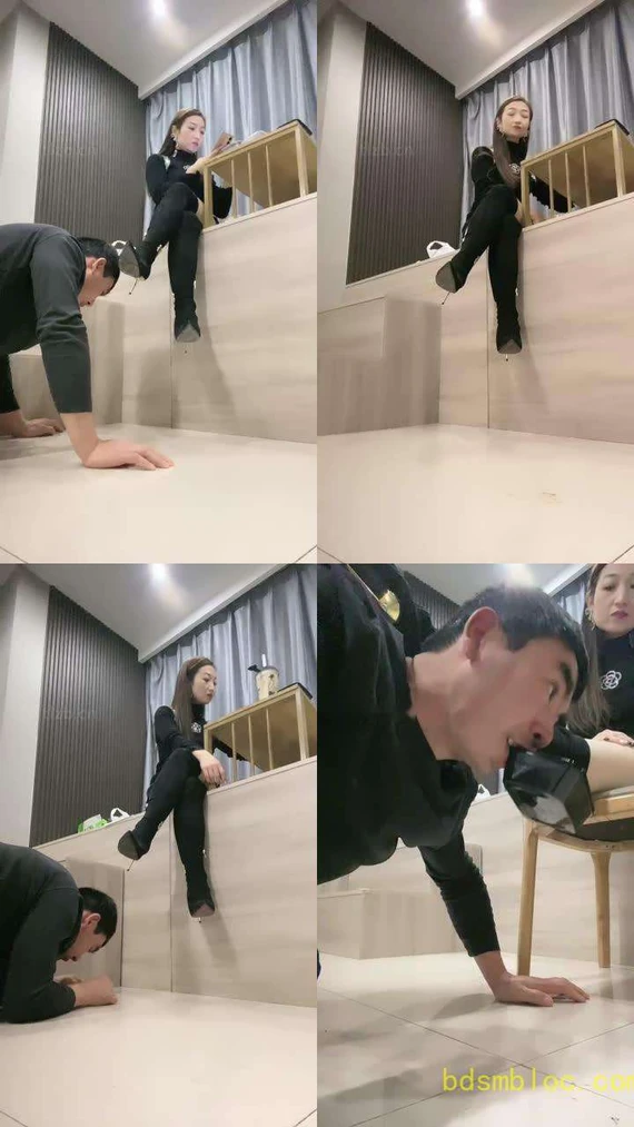 【魅儿】跪爬狗伺候主人用餐