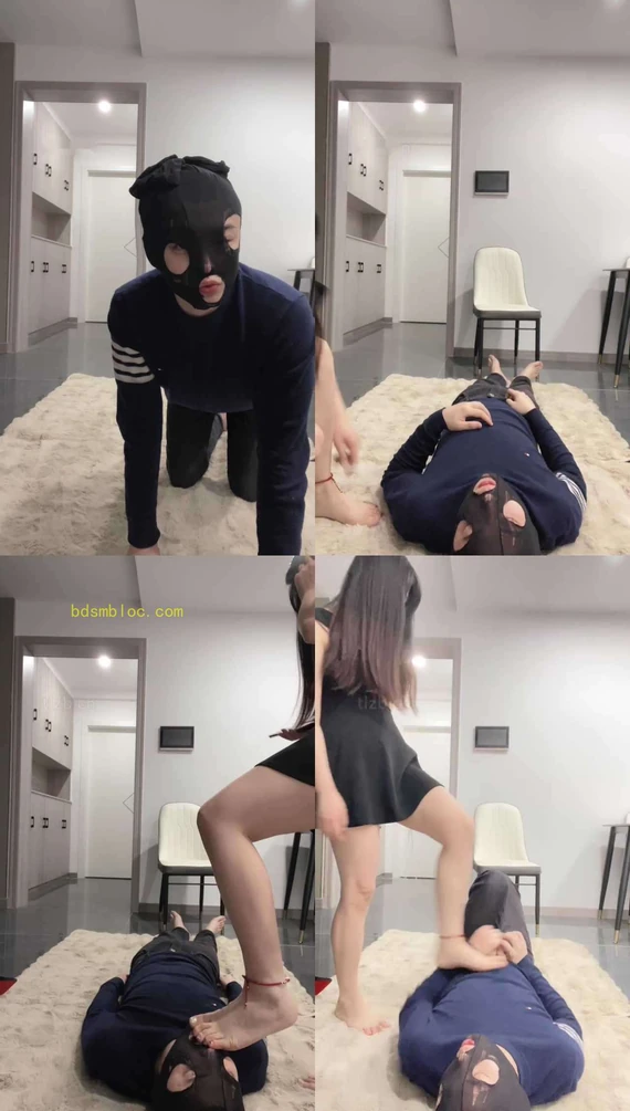 【婷S】裸足全体重踩踏/数据线抽