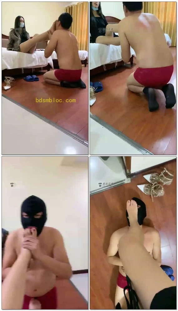 【欣蕊S】圣水玩狗跪舔丝足