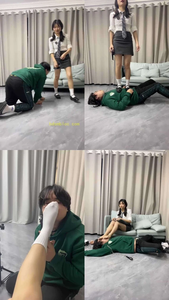【素人挖掘机】JK皮鞋白袜虐-骑马转胯/sp/踩踏/清理脏鞋/赏赐圣水