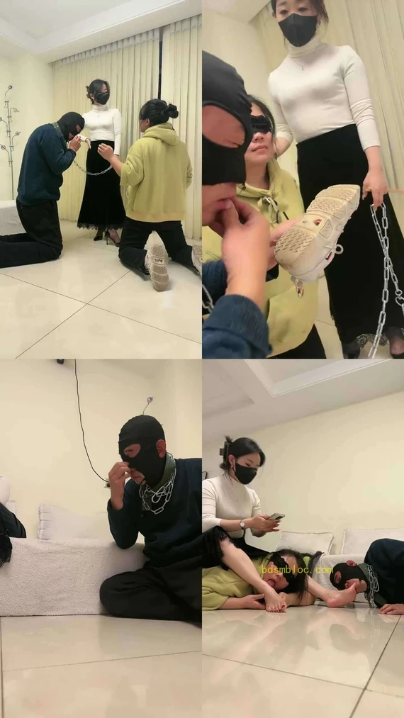 【辣姐】情侣奴-奴下奴-狗链遛狗/戒尺虐打/骑马舔脏鞋/喝圣水
