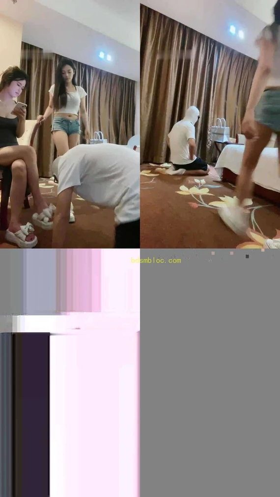 【不知名美女】双S素人姐妹踢裆专场/虐乳踩踏【双视角版】