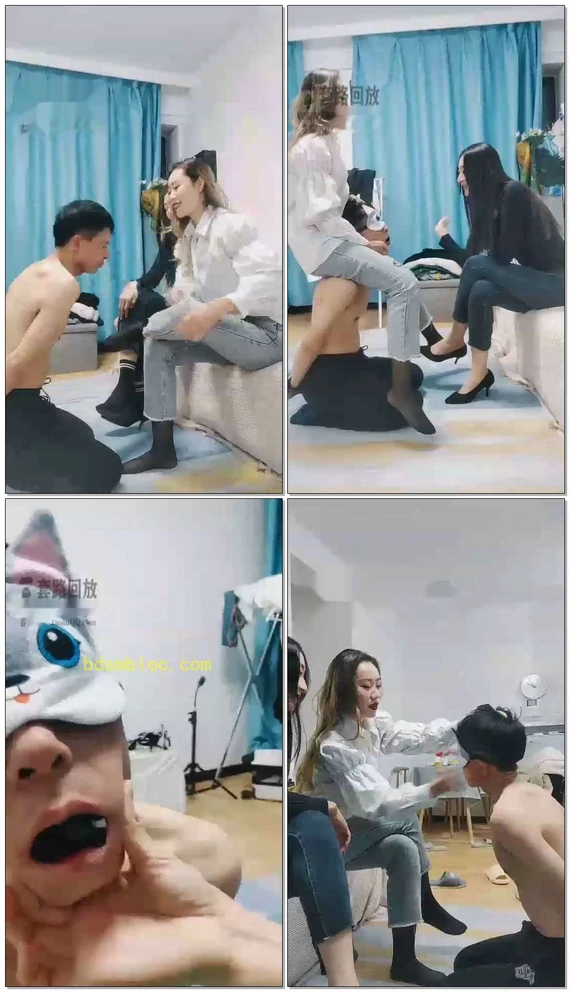 【二宝s】和素人女友花样耳光专场袜子塞满嘴连抽