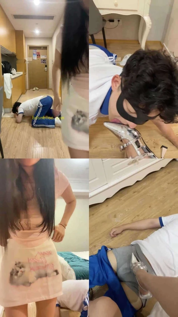 【婉纱S】学生狗偷闻鞋子被抓圣水调