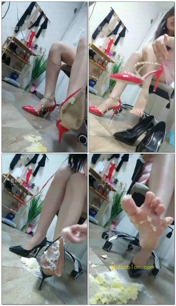 【懿城女王】第一视角踩食儿奶油蛋糕