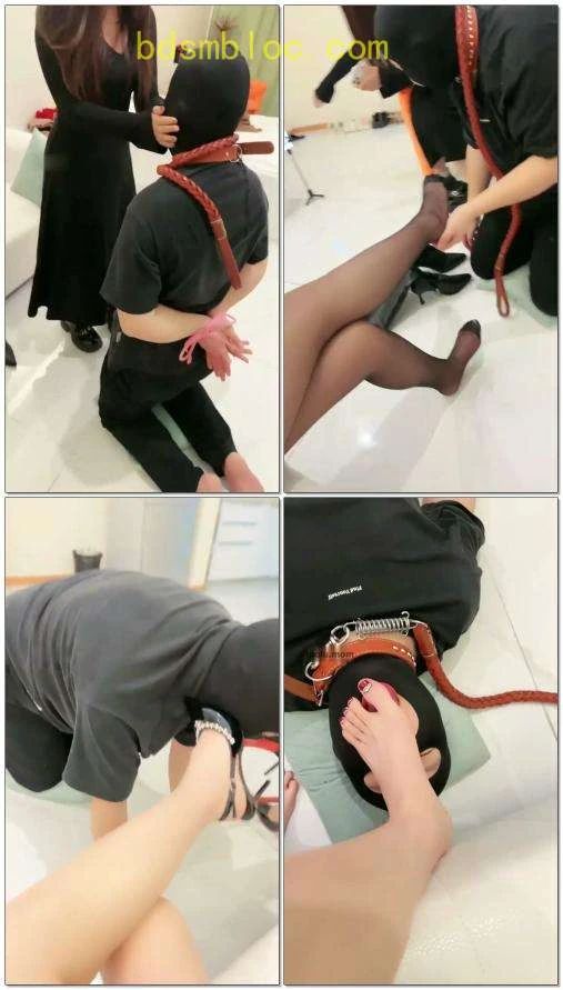 【00后倩妈S】三主合体调教贱狗