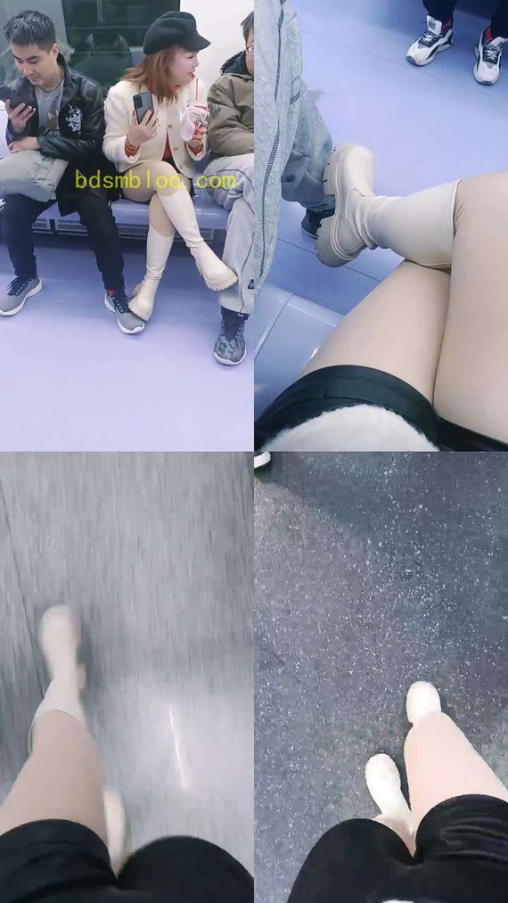 【乐爷】地铁上长靴戏耍路人