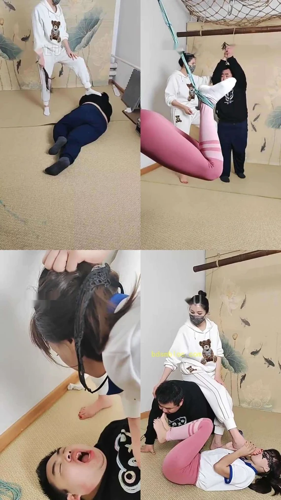 【冷大人】白袜塞嘴捆绑强制虐情侣m