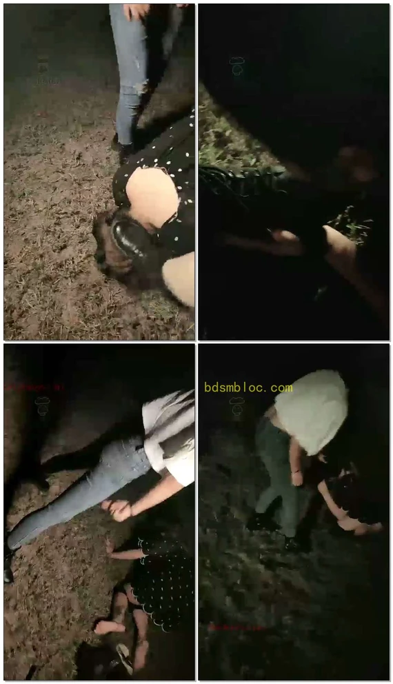 【夕颜QUEEN】双主户外虐女m，像狗一样钻啊爬啊舔啊