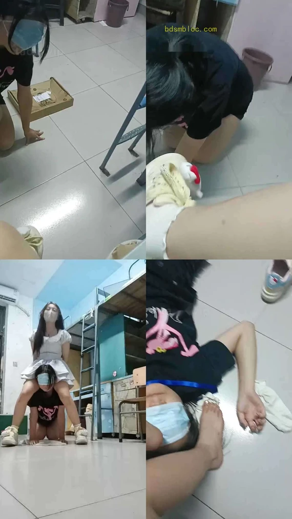 【爱可呀】母畜-女生寝室调-舔闻运动鞋白袜/骑马转胯
