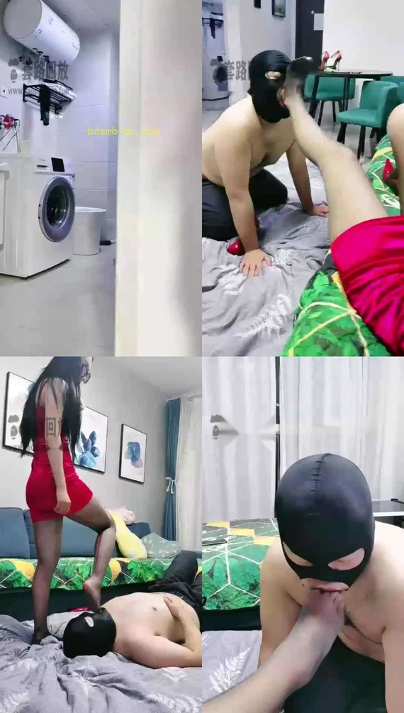 【叶子天津】剧情物业修理工偷闻丝袜被虐