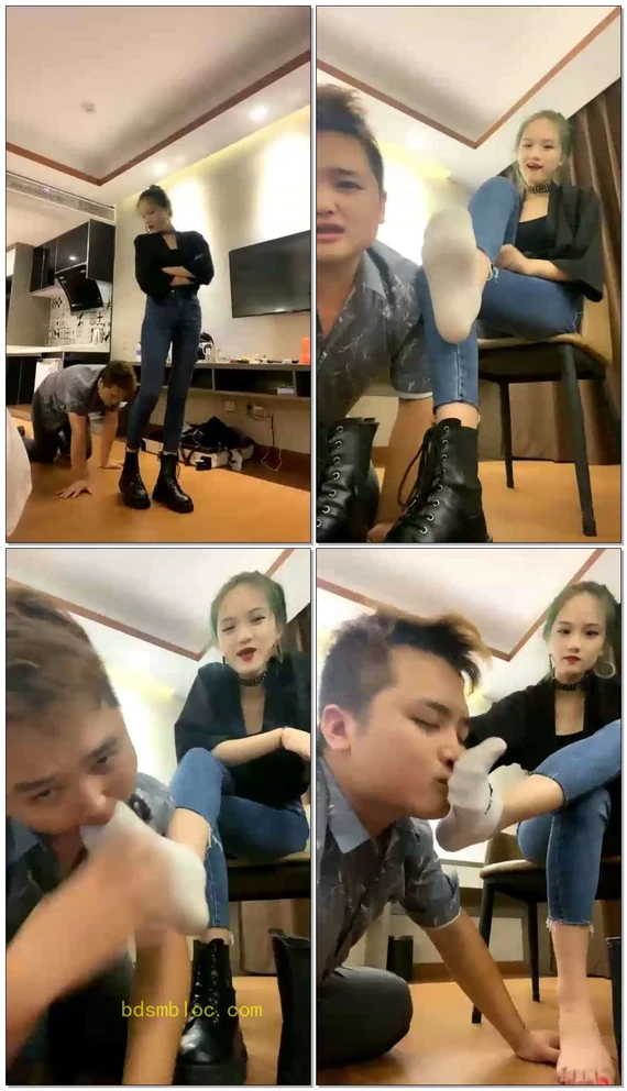 【弯弯小阿姨呀s】调教修理猥琐男，接上部