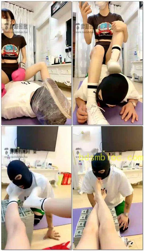 【暴力美学s】强迫舔鞋舔脚酸臭棉袜脚扇狗脸脚插嘴嚼脏棉袜舔脚