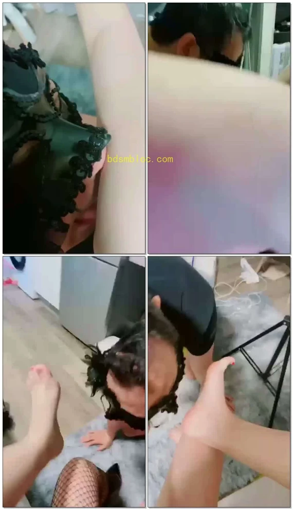 【上海芭比学生主】舔腋下圣水淋浴家奴专场（官方已删）