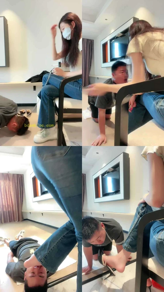 【佳佳】狗链拴狗/运动后脏鞋袜辱