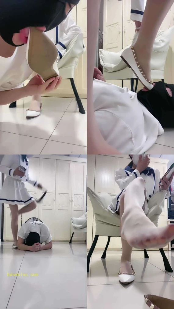 【Linda】逛街一天的原味丝足羞辱狗