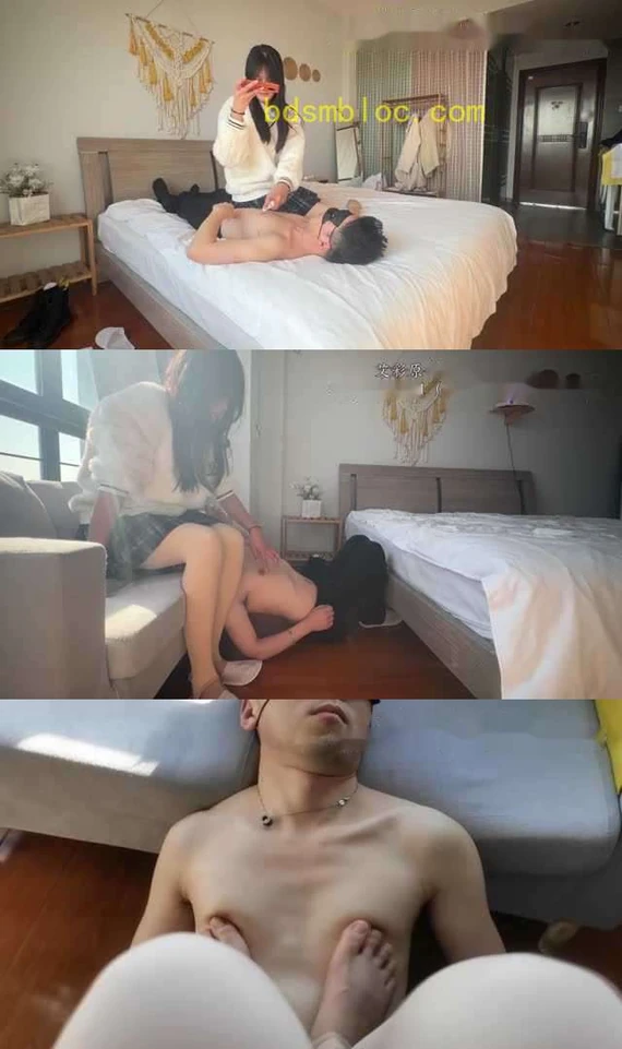 【黑丝诱惑】【陶淘】素人篇：高三学生陶淘光腿神器坐脸窒息裸足脚深喉