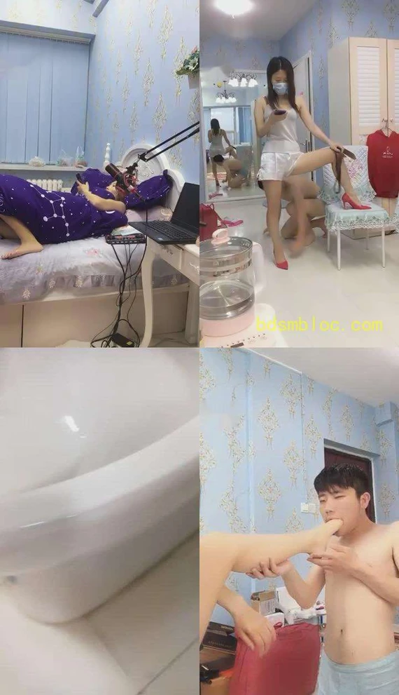 【心竹】贱狗犯骚舔马桶，场面，好刺激，啊哈