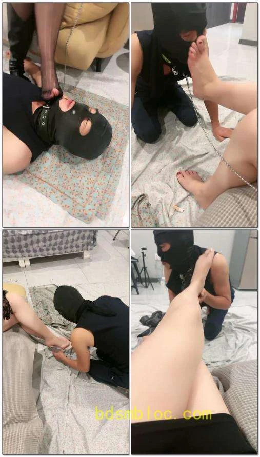 【诺雯s】贱狗跪求调教清理鞋底吃混合口水磕头踩踏