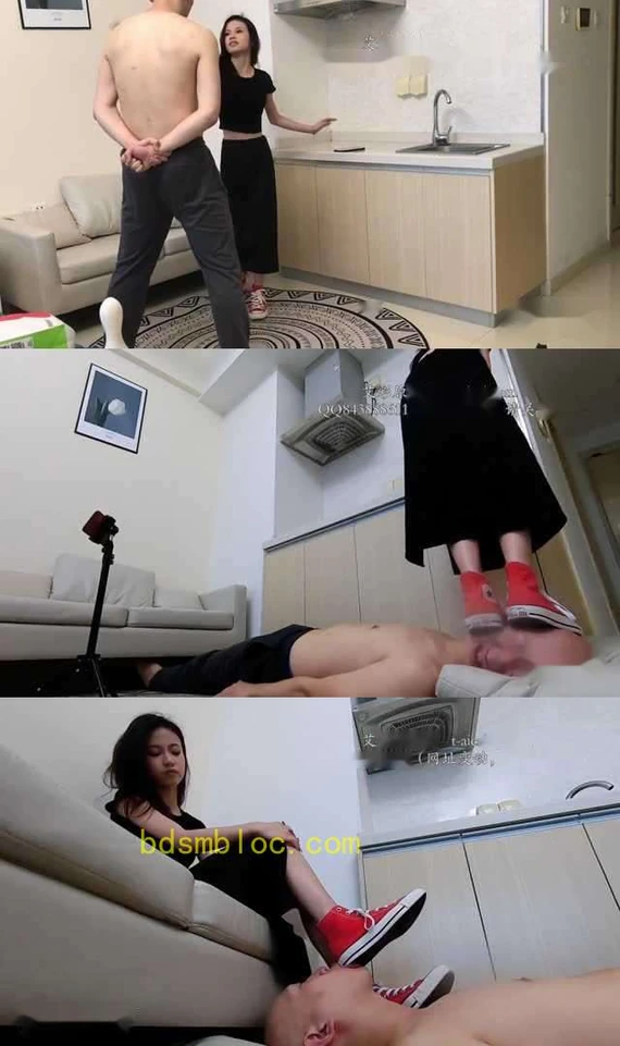 【美竹姐姐】红色匡威帆布鞋的折磨