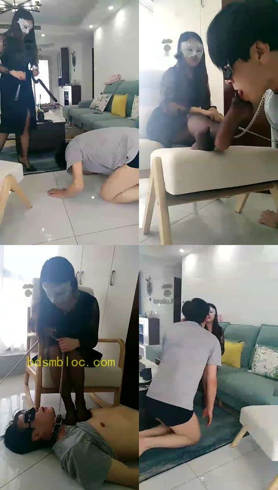 【伊人S】遛狗，舔丝袜脚，狗笼