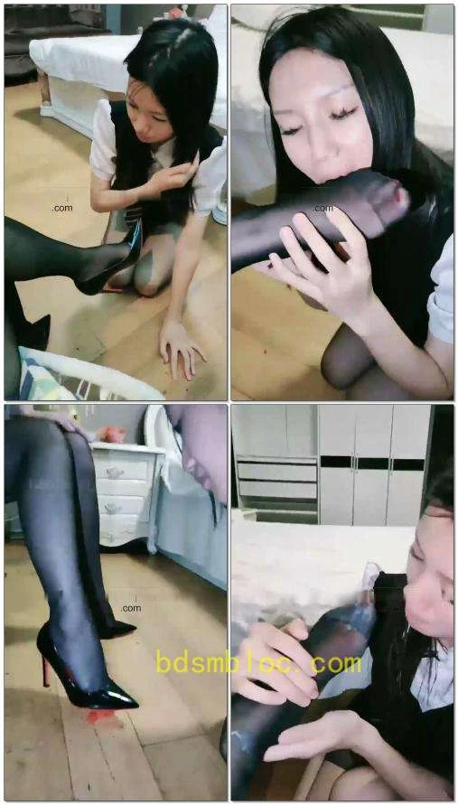【彤彤】女神变母畜羞涩舔黑丝高跟被虐