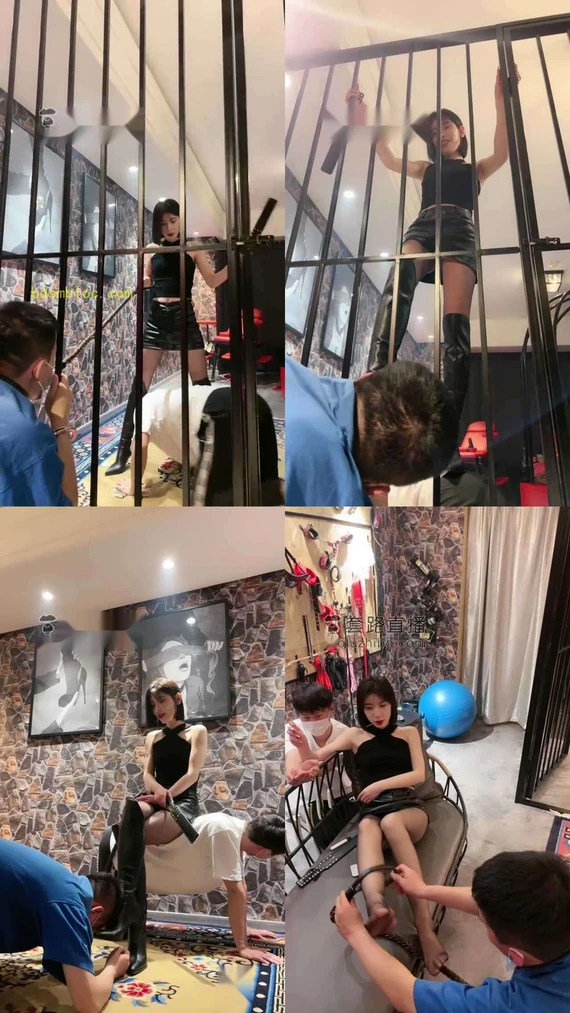 【简一】御姐SM主题酒店调双狗