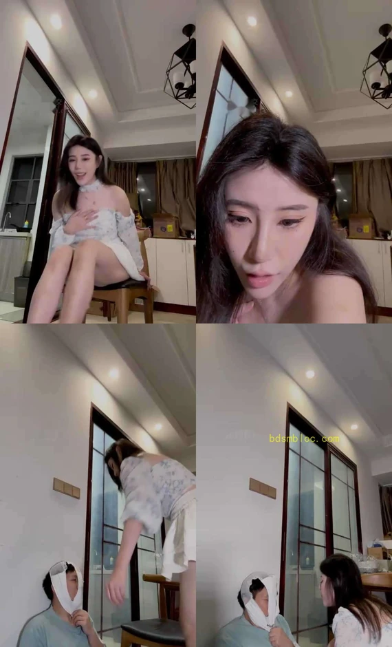 【反差楠熙】超美车模S-内裤套头虐发骚奴