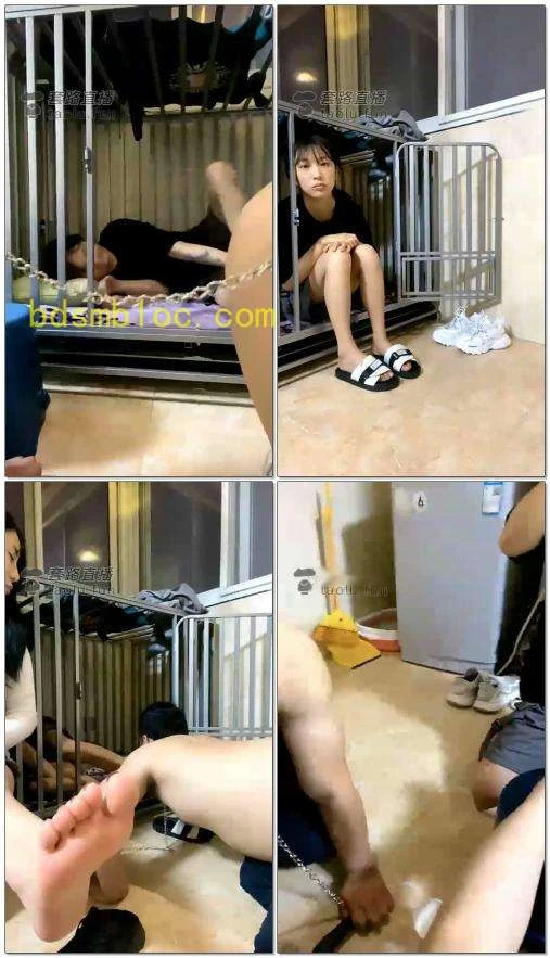 【司思s野的M】住狗笼圈禁圣水舔鞋底!!
