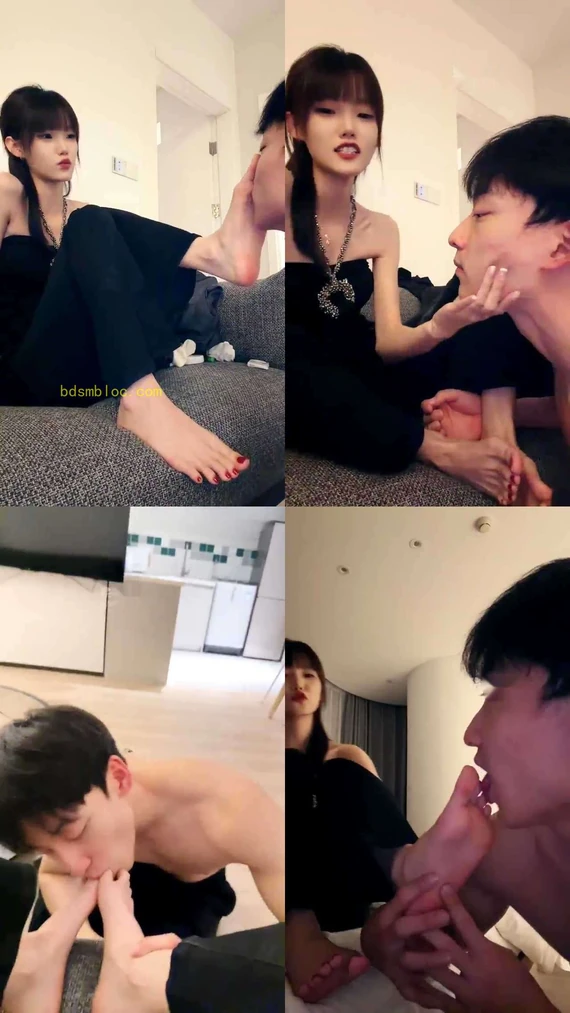 【安琪拉】调教肌肉奶狗 脚奴舔裸足 脚深喉