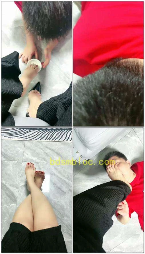 【梦露S】家奴，调教洗脚恋足深喉