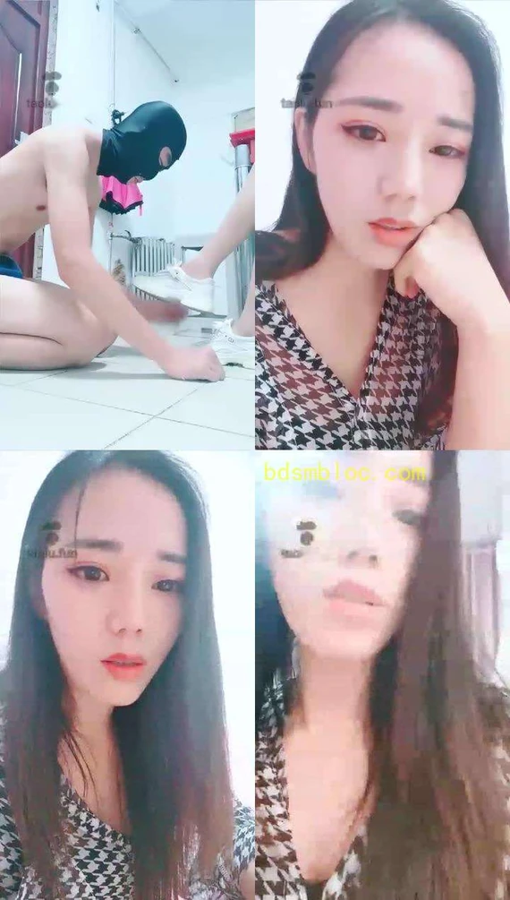 【沐玥s】吃饭，有个小东东舔鞋，舔脚钻跨