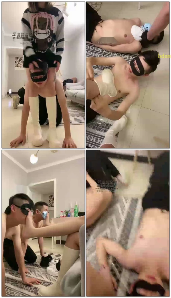 【昕昕S&amp;沐清忧s】北京虐文文双S双M舔脚滴蜡踹打耳光胯下磕头