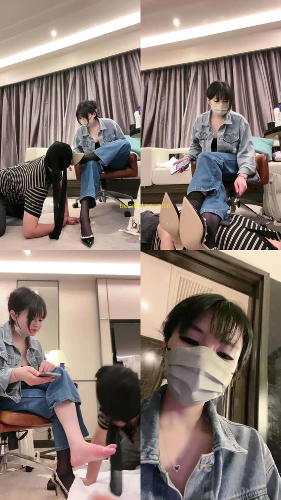 【木秋S】黑丝高跟诱惑/闻香水/虐乳/厕奴开发